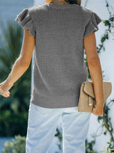 Load image into Gallery viewer, Round Neck Cap Sleeve Sweater