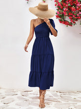 Load image into Gallery viewer, Breathless Smocked One-Shoulder Midi Dress