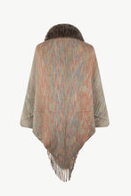 Load image into Gallery viewer, Open Front Fringe Hem Poncho