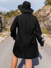 Load image into Gallery viewer, Plus Size Embroidered Long Sleeve Mini Dress