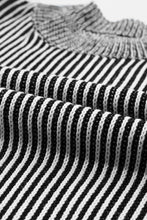 Load image into Gallery viewer, Striped Mock Neck Dropped Shoulder Sweater