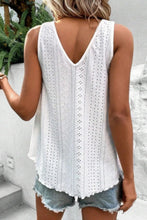 Load image into Gallery viewer, Eyelet V-Neck Wide Strap Tank