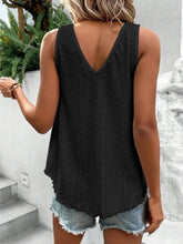 Load image into Gallery viewer, Eyelet V-Neck Wide Strap Tank