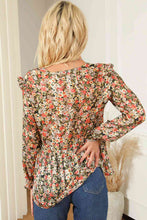 Load image into Gallery viewer, Floral V-Neck Babydoll Blouse
