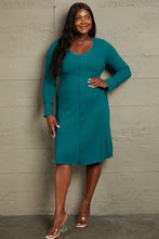 Load image into Gallery viewer, Culture Code Full Size Chevron Upper Bodycon Midi Dress