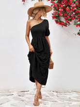 Load image into Gallery viewer, Breathless Smocked One-Shoulder Midi Dress