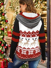 Load image into Gallery viewer, Double Take Full Size Christmas Drawstring Long Sleeve Hoodie