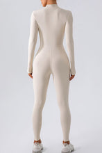 Load image into Gallery viewer, Half Zip Mock Neck Active Jumpsuit