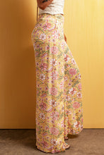 Load image into Gallery viewer, Floral Slit Wide Leg Pants