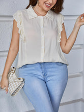 Load image into Gallery viewer, Plus Size Ruffled Cap Sleeve Shirt
