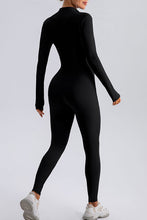 Load image into Gallery viewer, Half Zip Mock Neck Active Jumpsuit