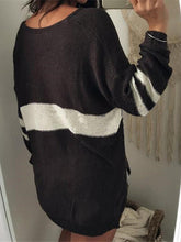 Load image into Gallery viewer, Striped V-Neck Long Sleeve Sweater