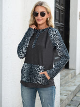 Load image into Gallery viewer, Leopard Raglan Sleeve Hoodie