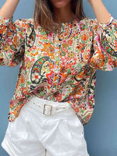 Load image into Gallery viewer, Printed Round Neck Long Sleeve Shirt