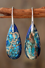 Load image into Gallery viewer, Handmade Teardrop Shape Natural Stone Dangle Earrings