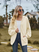 Load image into Gallery viewer, Zip Up Drawstring Long Sleeve Hooded Jacket