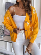Load image into Gallery viewer, Floral Button Up Cardigan