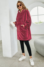 Load image into Gallery viewer, Kangaroo Pocket Dropped Shoulder Hoodie