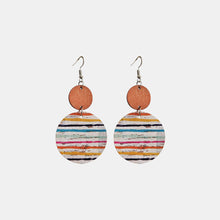 Load image into Gallery viewer, Round Shape Wooden Dangle Earrings