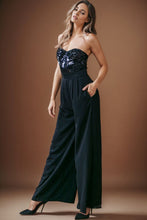 Load image into Gallery viewer, Sequin Tube Wide Leg Jumpsuit