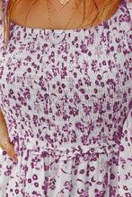Load image into Gallery viewer, Meadow Dream Smocked Floral Square Neck Balloon Sleeve Dress