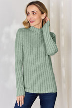 Load image into Gallery viewer, Basic Bae Full Size Ribbed Mock Neck Long Sleeve T-Shirt