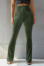 Load image into Gallery viewer, Ribbed High Waist Flare Pants