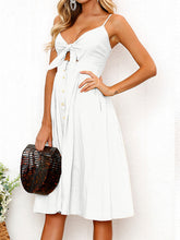 Load image into Gallery viewer, Cutout Smocked Sweetheart Neck Cami Dress