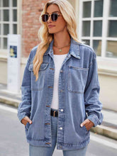 Load image into Gallery viewer, Button Up Denim Jacket with Pockets